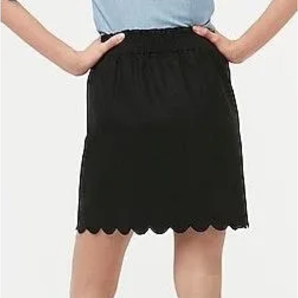 J by J Crew Black Linen Blend Scalloped Mini Skirt - Picture 6 of 7